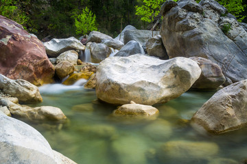 Wall Mural - landscape with mountain river