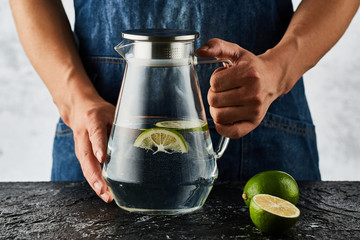 Sticker - Glass kettle and water cup