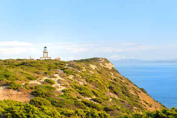 Canvas Print - Weather station on island Corsica near Bonifacio