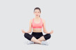 © NT_studio - Beautiful portrait young asian woman sitting yoga, asia girl health care with workout fitness relaxing with active exercise isolated on white background, healthy and wellbeing concept.
