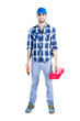 © Creativa Images - Young mechanic holding tool box and monkey wrench