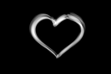 Wall Mural - heart on black background