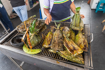 Traditional fish at local food market in Puerto Francisco de Orellana. Ecuador. Amzaon.