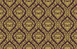 gold and brown lai thai pattern , Thai traditional background with lotus flower art design