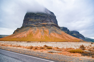 Canvas Print - Amazing mountain near Hof, Iceland