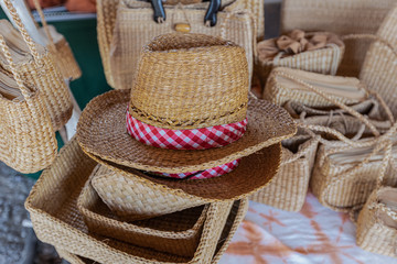 Basketry products by housewives groups, Ban Laem District, Chonburi, Thailand