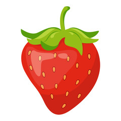 Wall Mural - Sweet delicious strawberry. Fresh summer berry. Organic