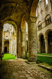 Fototapeta Uliczki - The ruins of Jumieges Abbey are an impressive tourist attraction in Normandy, France
