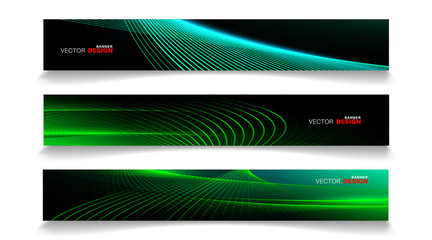Wall Mural - abstract vector design banner template with light effect background