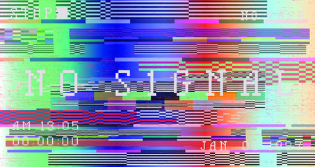 Aufkleber - TV screen with VHS flicker effect, glitch artifacts. Retrofuturistic nostalgic illustration, vaporwave style aesthetics of 80's-90's.