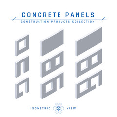 Sticker - Concrete panels in isometric view, vector icons