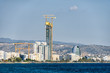 Coastline of Limassol, Cyprus with multiple construction sites