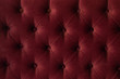 © Kyryl Gorlov - Quilted velour buttoned burgundy red color fabric wall pattern background. Elegant vintage luxury sofa upholstery. Interior plush backdrop