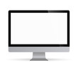 © Ilias - Realistic desktop computer monitor with white screen. Illustration vector illustrator Ai EPS