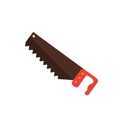 Sticker - handsaw tool construction isolated icon