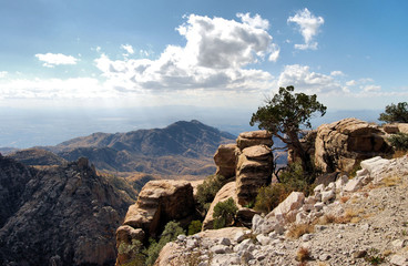 Poster - Between rocks and a hard place, View from Mt Lemon near Tucson, Arizona