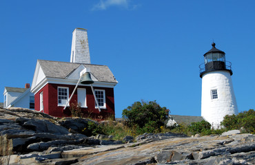 Poster - The Pemaquid Point Light is a historic U.S. lighthouse located in Bristol, Lincoln County, Maine