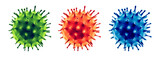 Fototapeta  - Coronavirus or Flu virus isolated - Microbiology And Virology Concept