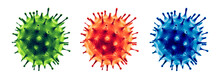 Coronavirus Or Flu Virus Isolated - Microbiology And Virology Concept