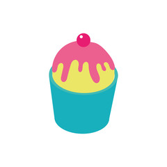 Sticker - sweet cupcake bakery icon