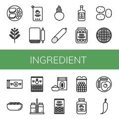 Canvas Print - ingredient icon set