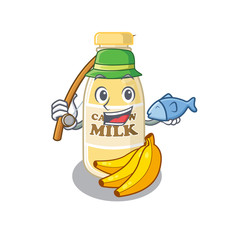 Sticker - A Picture of happy Fishing cashew milk design