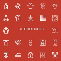 Wall Mural - Editable 22 clothes icons for web and mobile