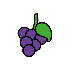 Wall Mural - grapes fresh fruit isolated icon