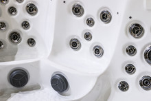 Nozzles Of Various Sizes In The Jacuzzi Tub Without Water
