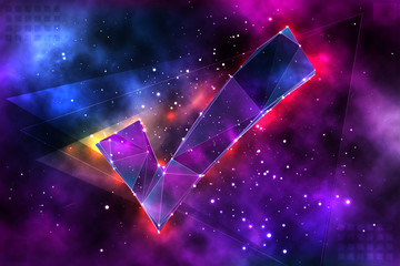 Wall Mural - vector 3d object on space background