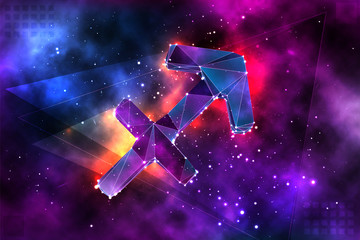 Wall Mural - vector 3d object on space background