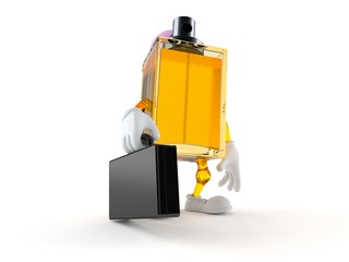 Canvas Print - Perfume character holding briefcase