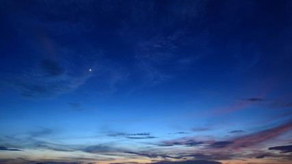 Beautiful night sky with clouds in nature