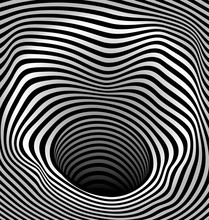 Black White Vector Illustration Abstract Dark Hole