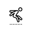 long jump icon outline style vector 