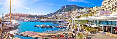 Fotografía Monte Carlo yachting harbor and waterfront amazing panoramic view