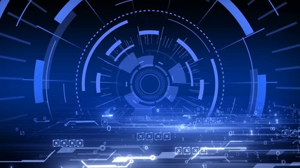 Canvas Print - technology animation tracking system interface
