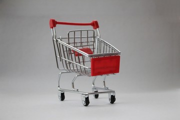 shopping cart isolated on white