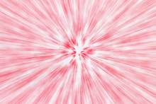 Circular Geometric Red And White Blurred Gradient Background. Abstract Colorful Explosion Effect. Centric Motion Pattern. Mixed Texture. Color Burst