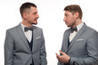 © pavel_shishkin - Two young funny men in formal clothes