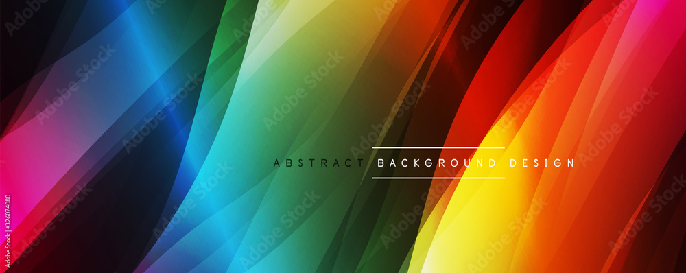 Dynamic trendy simple fluid color gradient abstract background with line effects. Vector Illustration For Wallpaper, Banner, Background, Card, Book Illustration, landing page - obrazy, fototapety, plakaty 
