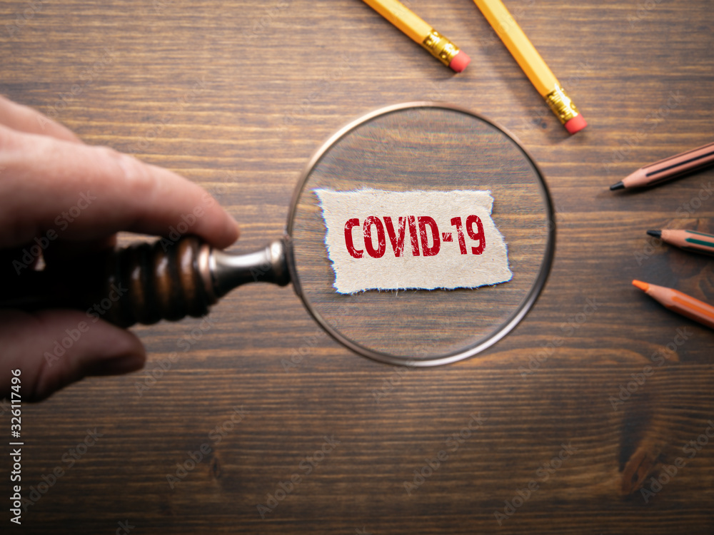 COVID-19. Exploring and explaining coronovirus - outbreak of desease that was first reported from Wuhan, China - obrazy, fototapety, plakaty 
