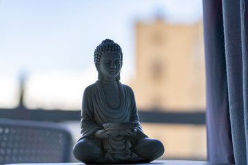 buddha statue in calm rest pose 