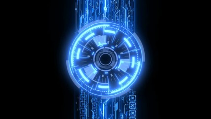 Wall Mural - futuristic communication background video animation