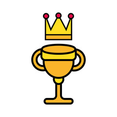 Poster - trophy cup award and crown