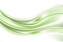 Abstract Green Waves Background. Vector Illustration.