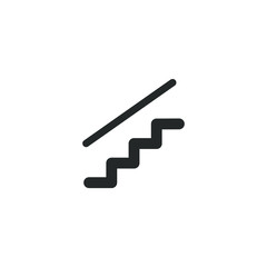 Poster - Stairs Icon vector sign isolated for graphic and web design. Stairs symbol template color editable on white background.