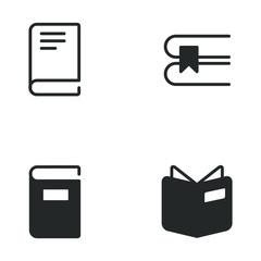 Aufkleber - Book icon template color editable. Book symbol vector sign isolated on white background illustration for graphic and web design.