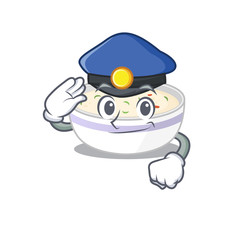 Poster - A manly steamed egg Cartoon concept working as a Police officer