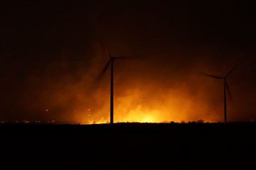 wind turbines wildfire